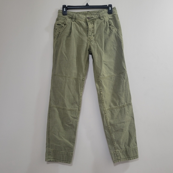 Free People Pants - Free people straight leg cargo pants 24 green